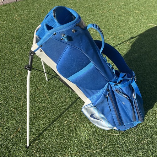 Nike Air Sport Golf Stand Bag w/ Dual Strap - 8 Way Dividers - White/Black/Blue - Picture 4 of 9