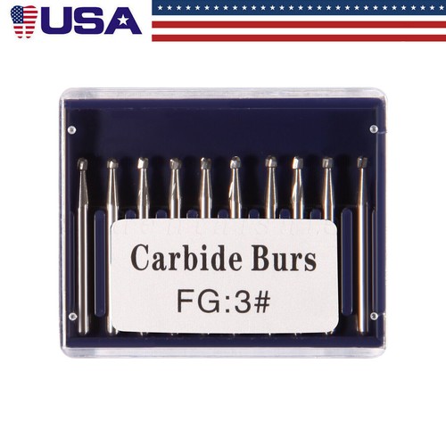 10Pcs FG Dental Carbide Burr Burs Drills FG 2/3/4/5/701/ 330/1558 for High Speed - Picture 49 of 142