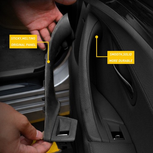 7xInner Door Panel Handle Pull Trim Cover Set for BMW 5 Series Black 51417225873 - Picture 8 of 19