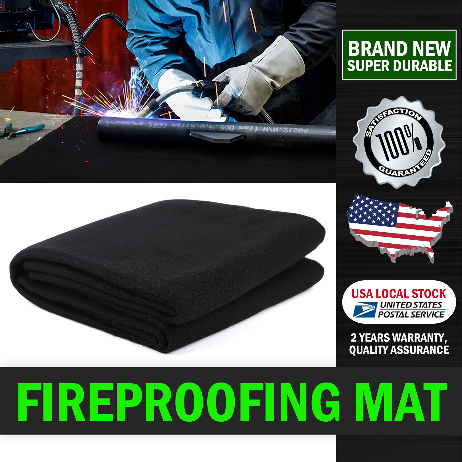 New Welding Blanket Fireproof Mat Heat Resistant Material Flame