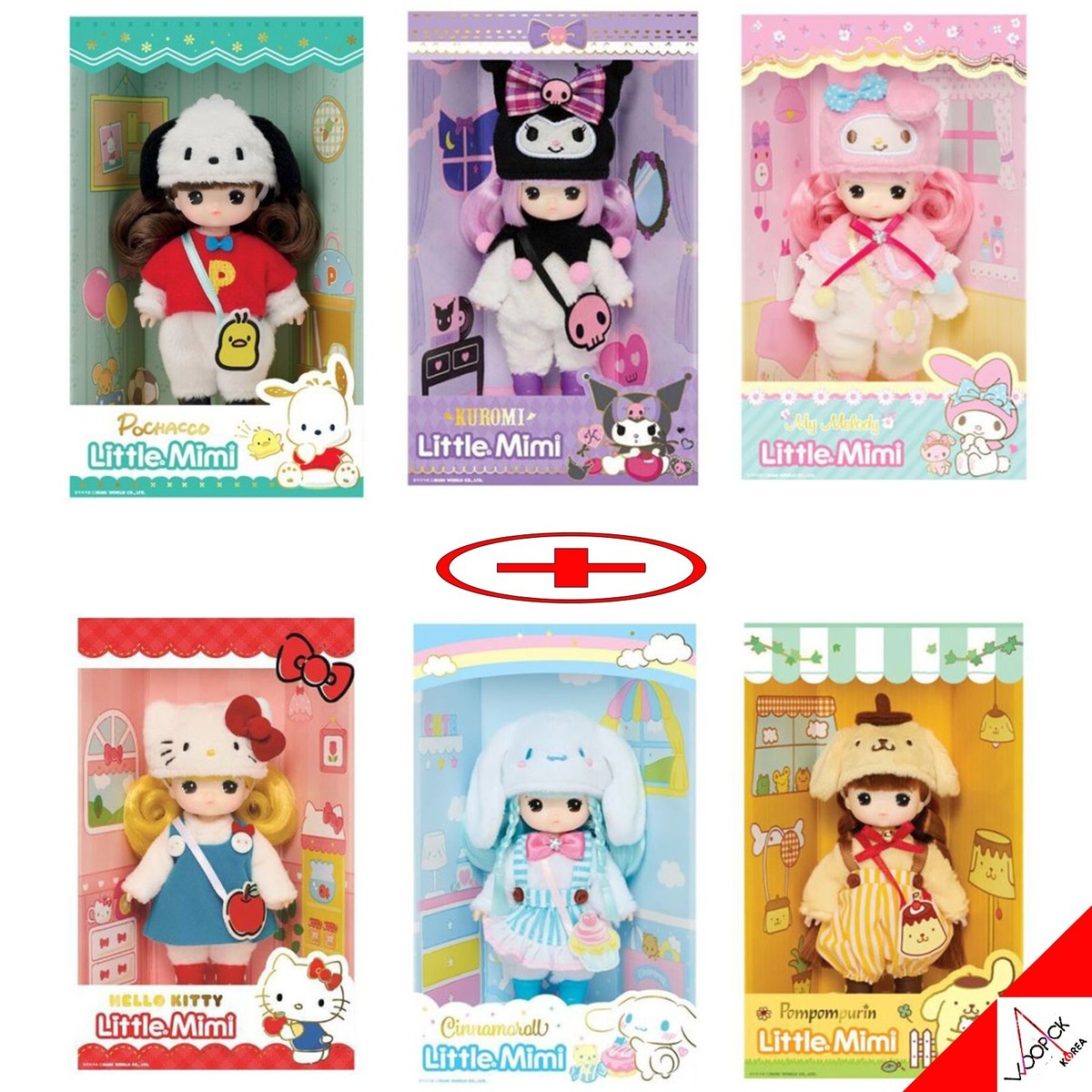 Sanrio Characters x Little Mimi 6-Type Doll Full Set Figure Girl