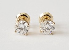 1.60 Total Carat Weight Lab Grown Diamond Earrings in 14k Yellow Gold