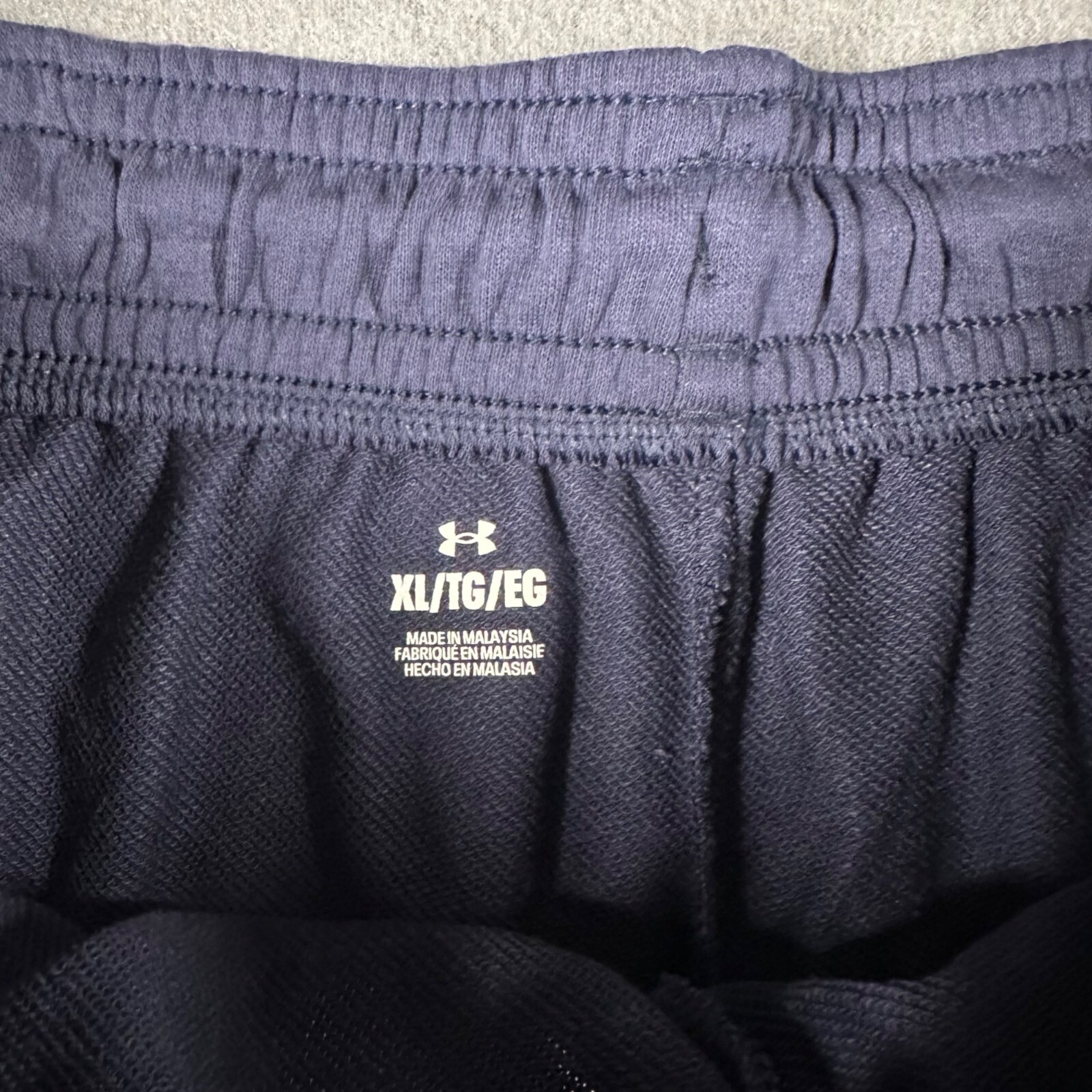 Under Armour Mens XL Navy UA Rival Terry 6 Inch Shorts Pockets Drawstring NWT thumbnail 6