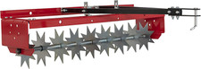 36" Tow Behind Spike Aerator with 9 Steel Disks 90lbs Capacity - Red