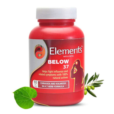 Elements Herbals Wellness Below 37 Veg Calms Mindand Related Symptom 60 Caps F S