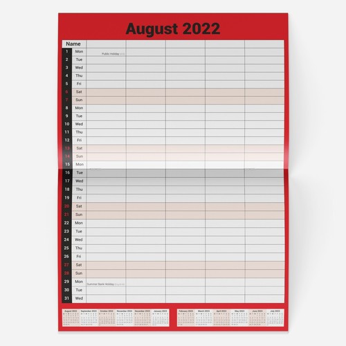 Ku Academic Calendar Fall 2023 2022 - 2023 Academic A3 Monthly Planner Calendar Staff Rota Family  Organiser | Ebay