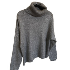 Vintage PIERRE CARDIN MOHAIR/LUREX Sweater Gray Made in USA Size L