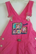 2 - BARBIE PINK OVERALLS little Girls sizes 6  6X and Furry Frame