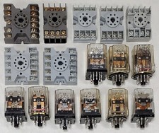AMF POTTER  BRUMFIELD LOT of 9 Relays  7 Relay Sockets - 8  11 Pin