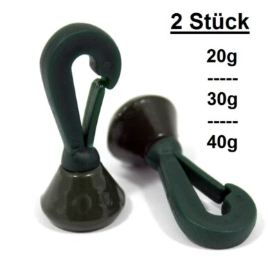 2er Set Back Lead Absenkbleie 20g 30g 40g Backleads Blei Karpfen Carp Distance