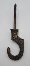 Antique Plant Light Ceiling Hanging Hook Vintage Cast Iron Bird Cage Hardware 