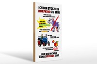Holzschild Spruch 20X30 Cm Stolz Dorfkind Zu Sein WeißEs Deko Schild Wooden Sign