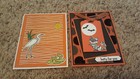 2 Handmade Stampin Up Cards Sparkly Lily Pad Lake Heron and Halloween Cat — photo 1