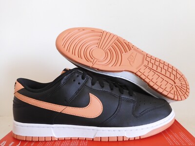 NIKE DUNK LOW RETRO BLACK-AMBER BROWN-BLACK-WHITE SZ 14 [DV0831-105]
