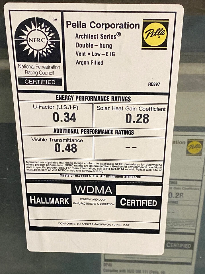 Pella 37 x 71 Doble Colgado Serie Arquitecto, Ventanas Madera  Foto 2 de 3