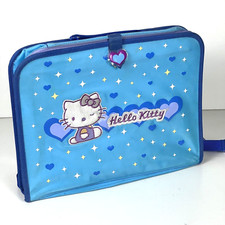 Hello Kitty Backseat Car Travel Tray Pockets Organizer Blue 2003 Design RARE