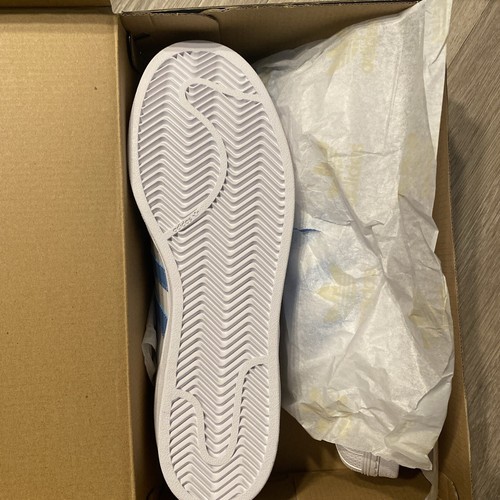 Size 10 - Adidas Superstar White Blue W - Picture 5 of 5