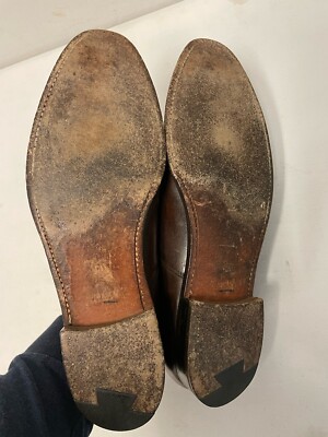 VGUC Crockett & Jones x Polo Ralph Lauren Oxford Cap Toe Made in England 8 D Polo Ralph Lauren x Crockett & Jones Made in UK brown Penny  main image 3