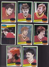 1980 Topps Team SET lot of 8 Calgary FLAMES NM+ CHOUINARD NILSSON BOUCHARD