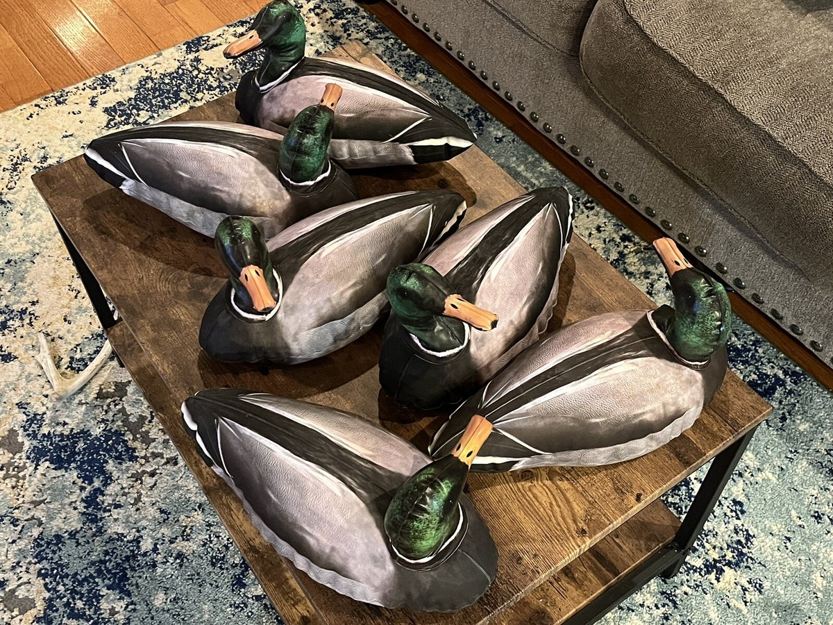 Lot of 6x Featherlites Inflatable Duck Decoys By Cherokee