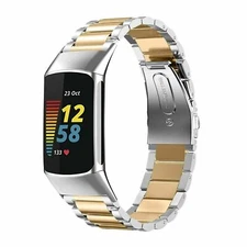 Metal Stainless Steel Band Strap Bracelet Wristband Loop For Fitbit Charge 6