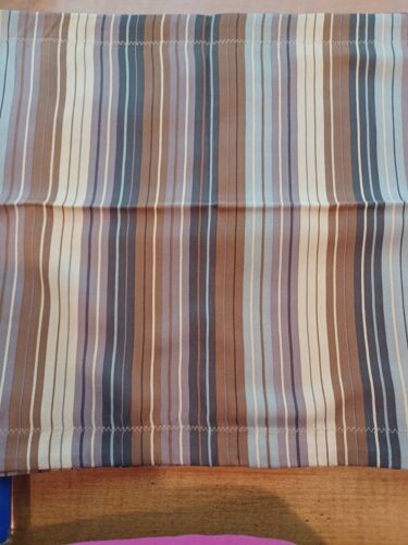 Ann Gish READY TO BED 100% SILK Placemats Set Of 4 Autumn Stripe - Picture 9 of 13