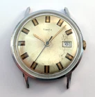1973 TIMEX Mercury 16560 2573 Calendar 33mm Watch Movement TICKS Needs Repair