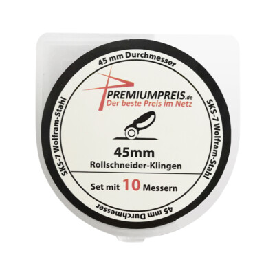 Rollschneiderklingen 45 Mm – 5 Stück, Aus SKS-7-Stahl, Scharf & Langlebig Für Stoff & Papier