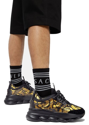 $1195 Designer VERSACE Men Low Top Leather Logo Trainers Fashion Sneakers 43 - Picture 2 of 13