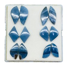 6 Pairs Natural Blue Opal 23-29mm Loose Cabochon Gemstones Wholesale Lot 12 Pcs