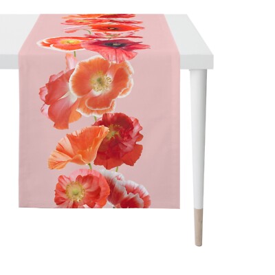 APELT TISCHLÄUFER 6854 col. 38 LOFT STYLE KLATSCHMOHN  Digitaldruck 48x 140 SALE