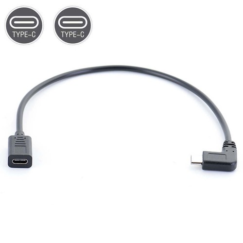 90 angle USB3.1 Type C Male to Female adapter extension Cable for macbook KD - Picture 6 of 10