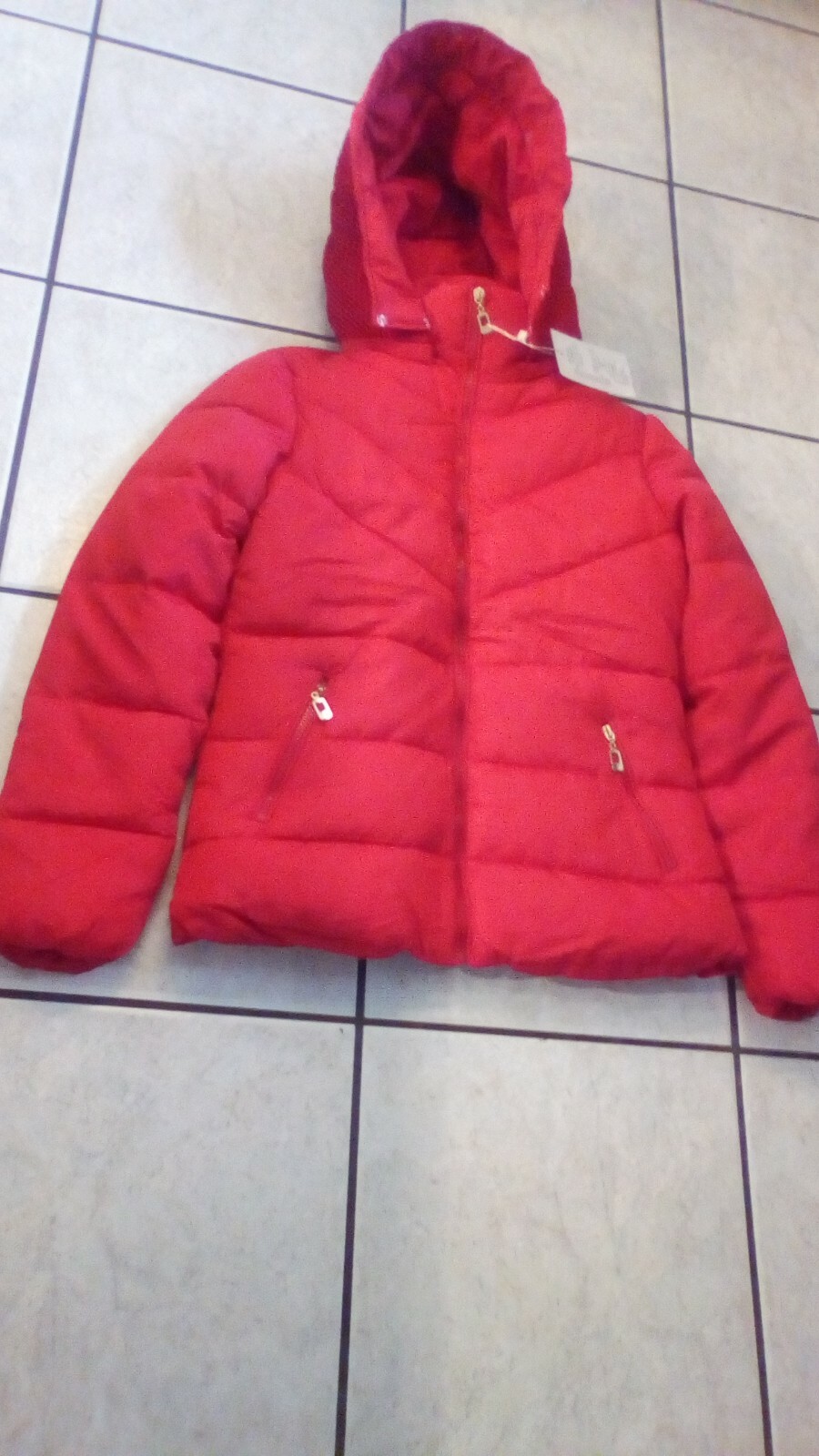 New women red puffer coat | eBay