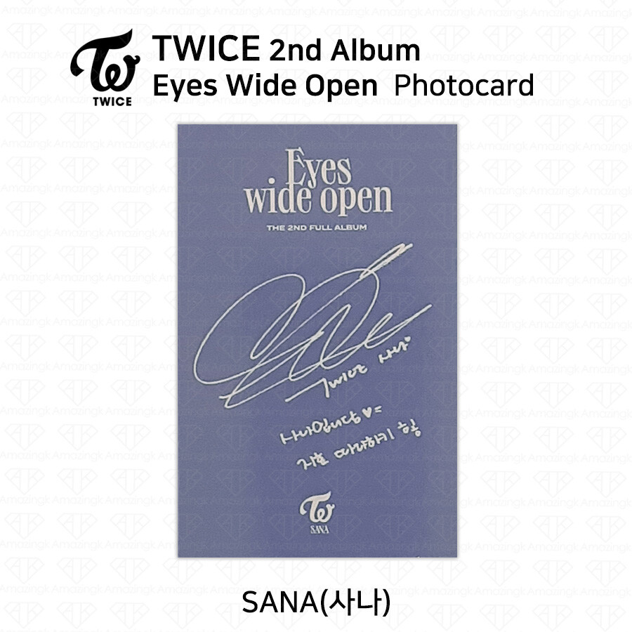 TWICE 2nd Album Eyes Wide Open Official Photocard Photo Card Sana
