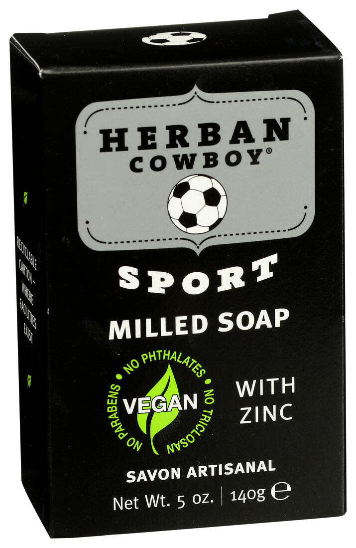 Травяное спортивное мыло Herban Cowboy Веганское с цинком по 1 кусочку на 5 унций