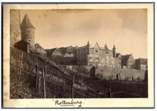 Germany, Rothenburg ob der Tauber vintage albumen print. Albumen Print 