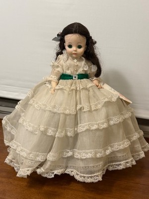 Vtg  14  Madame Alexander Scarlett O Hara Doll White Lace Dress Gone W/ The Wind