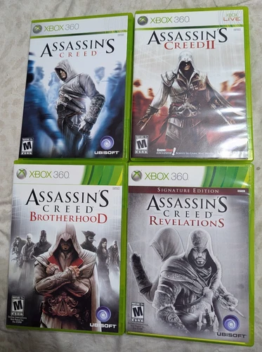 Xbox 360 Game Lot Bundle - Assassin's Creed 1 2 Brotherhood and Revelations
