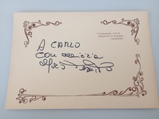 MARIO TESSUTO AUTOGRAFO ORIGINALE CARTONCINO 18 x 15 cm SIGNED CANTANTE