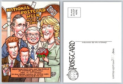 2005 National Postcard Week Windsor Royals Caricature Limited Edition 392/500