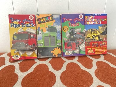 Vintage Kids Vehicle VHS Lot Fire Truck Train Big Rigs Construction Equipment