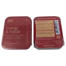 Neuro Mints L-theanine B-12 Nootropics Caffeine 2pk 24pc Energy & Focus Cinnamon