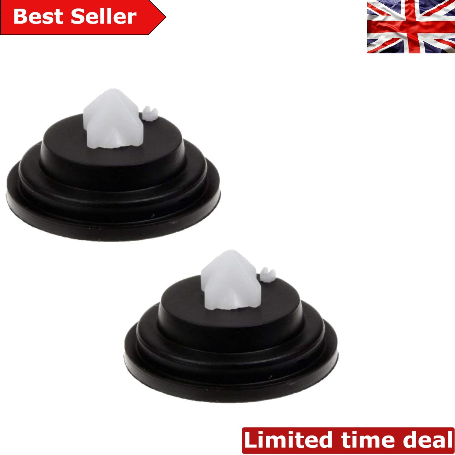 High-Quality Rubber Float Valve Washers - 2-Pack for Side & Bottom Inlets