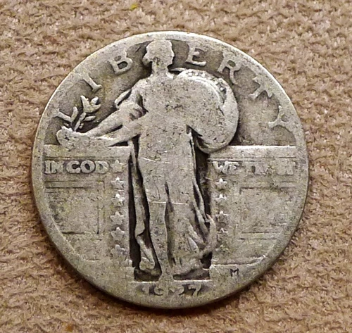 1927-P Standing Liberty Quarter Silver Coin