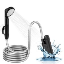 Portable Camping Shower with Digital Display, 3-in-1 Rechargeable Pump for Pets