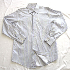 Brooks Brothers 1818 Slim Shirt Sz 15.5-34 Woven Italy OCBD Made in USA M201