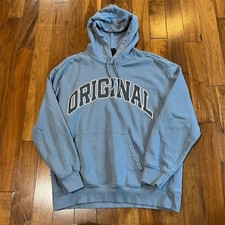 H&M Mens Blue Relaxed Fit Hoodie with ORIGINA...