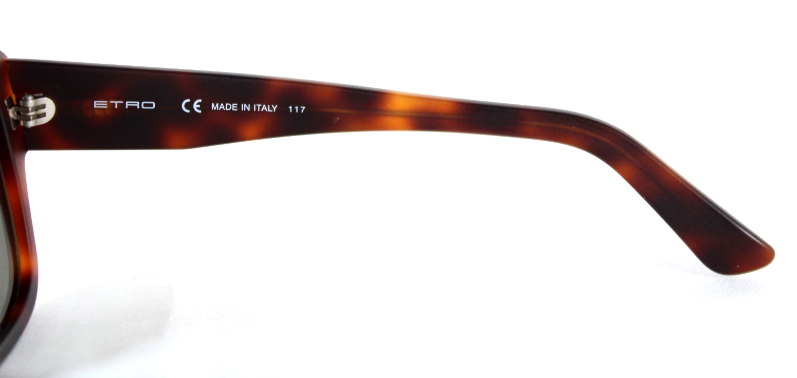 ETRO Matte Brown Tortoise Shell Frame Square Sung… - image 5