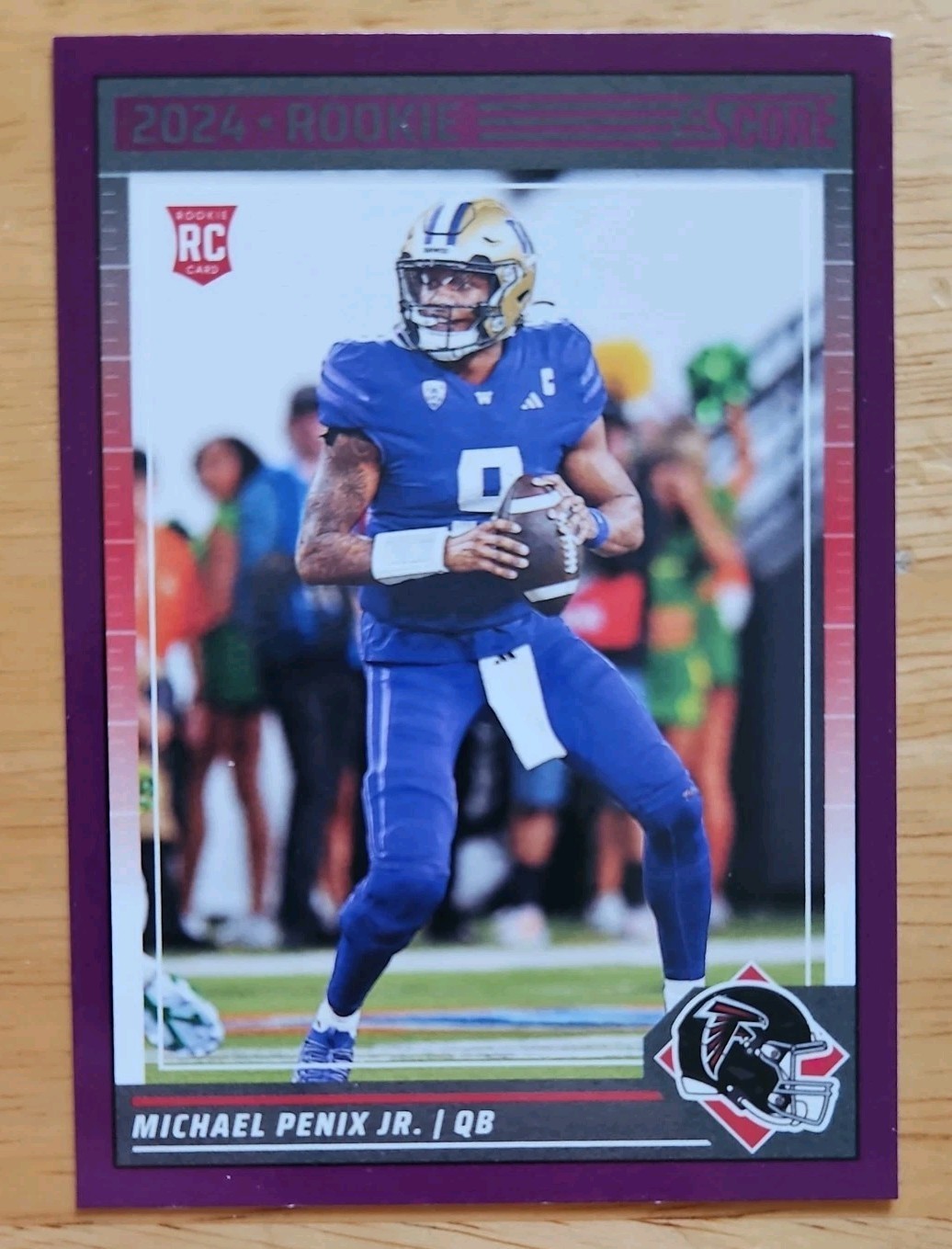 2024 Panini Score Football Michael Penix Jr. #323 - Purple Parallel Rookie RC