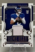 2025 Panini National Treasures NFL GEAR MATERIALS Jaxson Dart #’d /99 SP RC